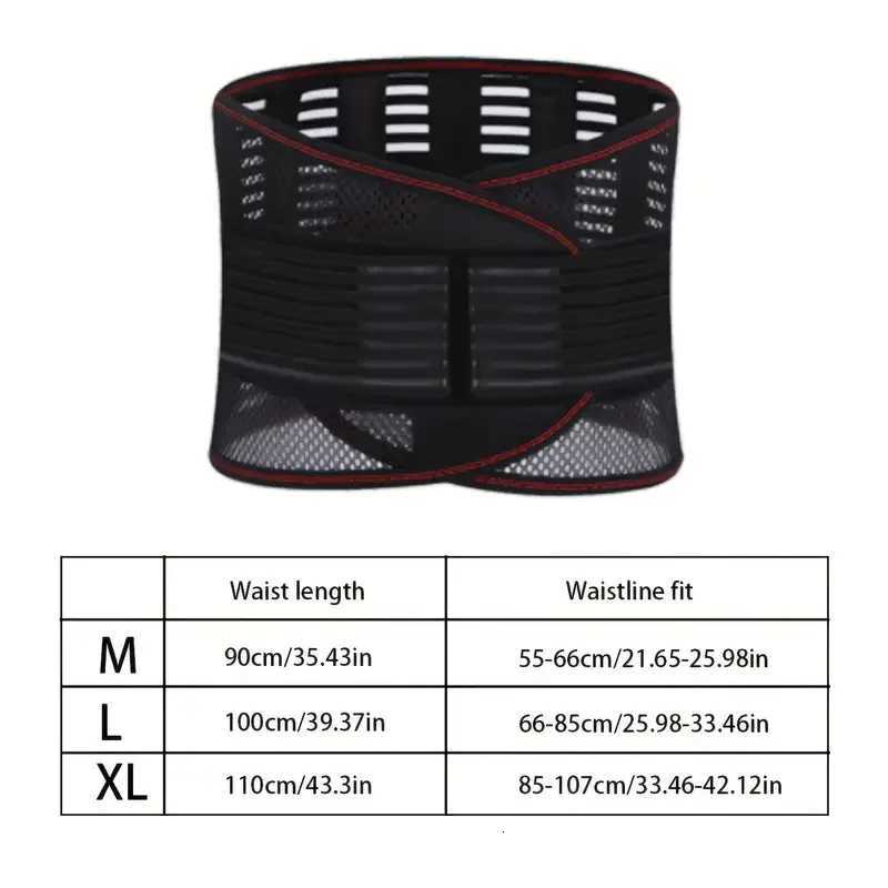 Lumbar Support Belt Compression Waist Support Belt Breathable Mesh Lower Back Brace Adjustable Elastic Pain Relief Spine Support Y251025