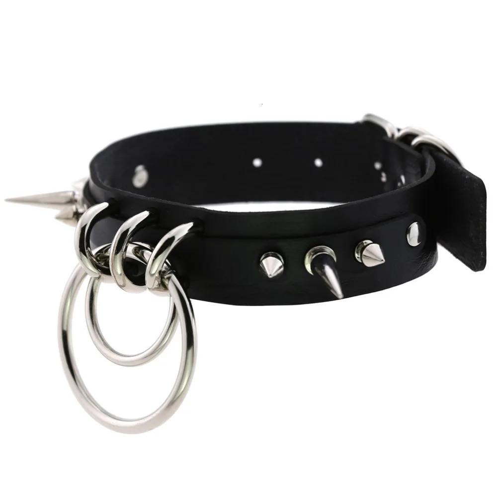 KMVEXO Punk Spike Metal Collar Girls Leather Harness Choker Necklace for Women Party Club Chockers Gothic Jewelry Harajuku 251023