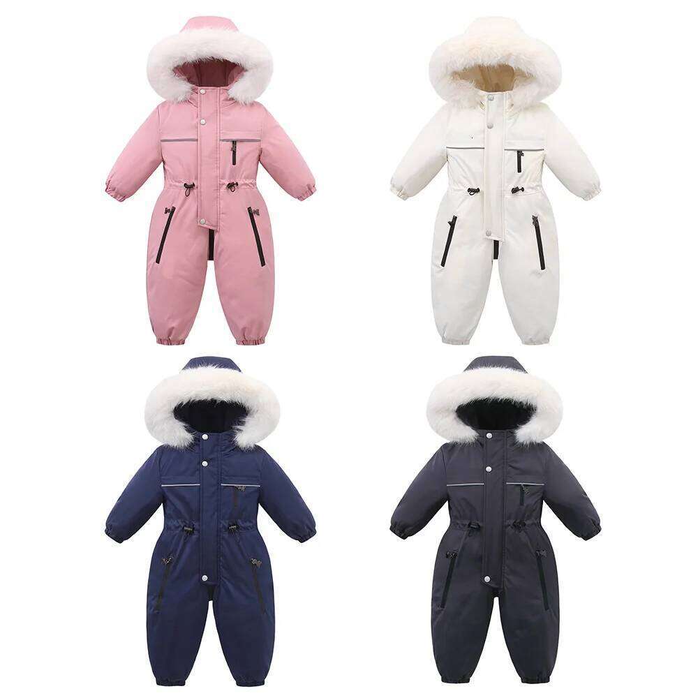 Children Winter Clothes New Fashion Boys Ski Suit Warm Snowsuit Waterproof Kids Jumpsuit Hooded Baby Girls Jacket 1-5 Years