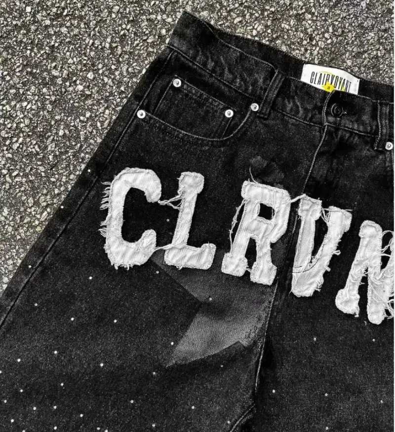 Mens Street Letter Patchwork Embroidered Jeans Stars Summer Harajuku Rock Hip Hop Pants Mens Personalized Design ShortsXJ251025