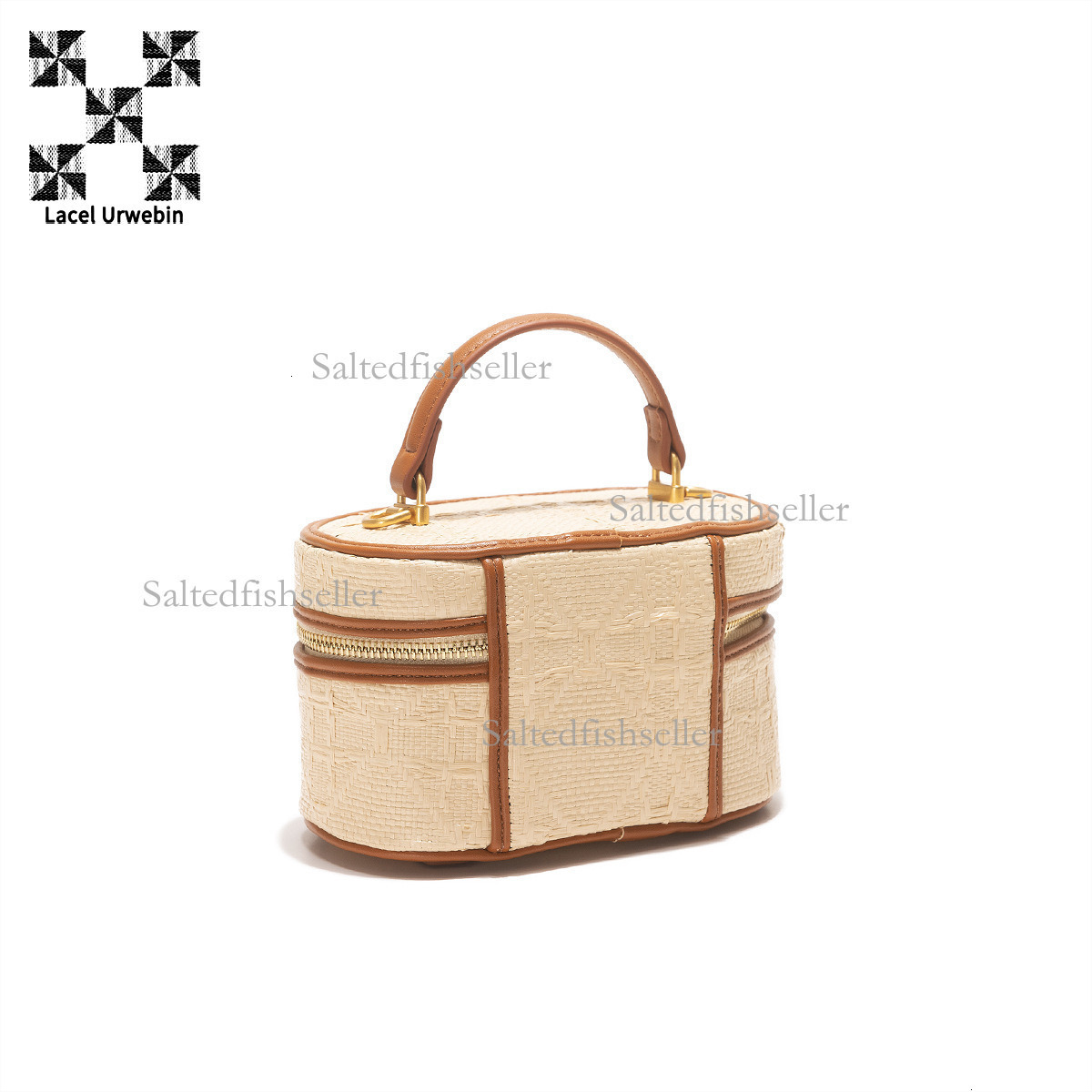 Lacel Urwebin Designer New Straw Handbag Luxury Fashion Women's Portable Travel Bag High Beauty Daily Versatile Zipper Single Shoulder Crossbody 