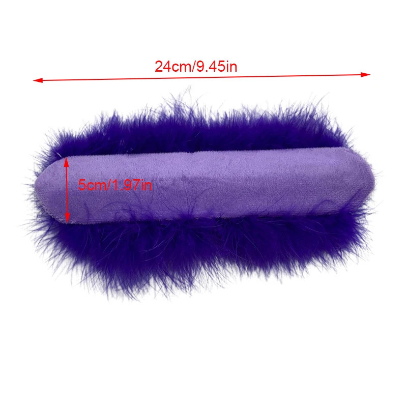 1PC Fluffy Ostrich Fur Wrist Cuffs Women Ostrich Feather Wrap Bracelet Slap Anklet Bracelet Cuffs Wrist Sleeves Winter Wristband 251023