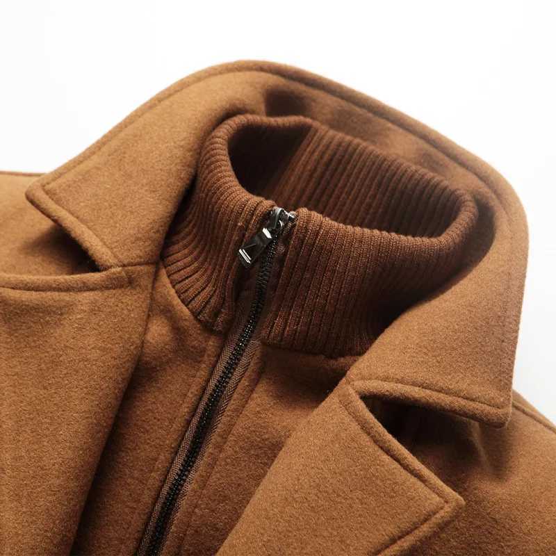 Winter Mens Jacket Oversized Wool Overcoat Solid Warm Pea Coats Thicken Casual Woolen Coat Men Clothing Parka A3F1303T251025
