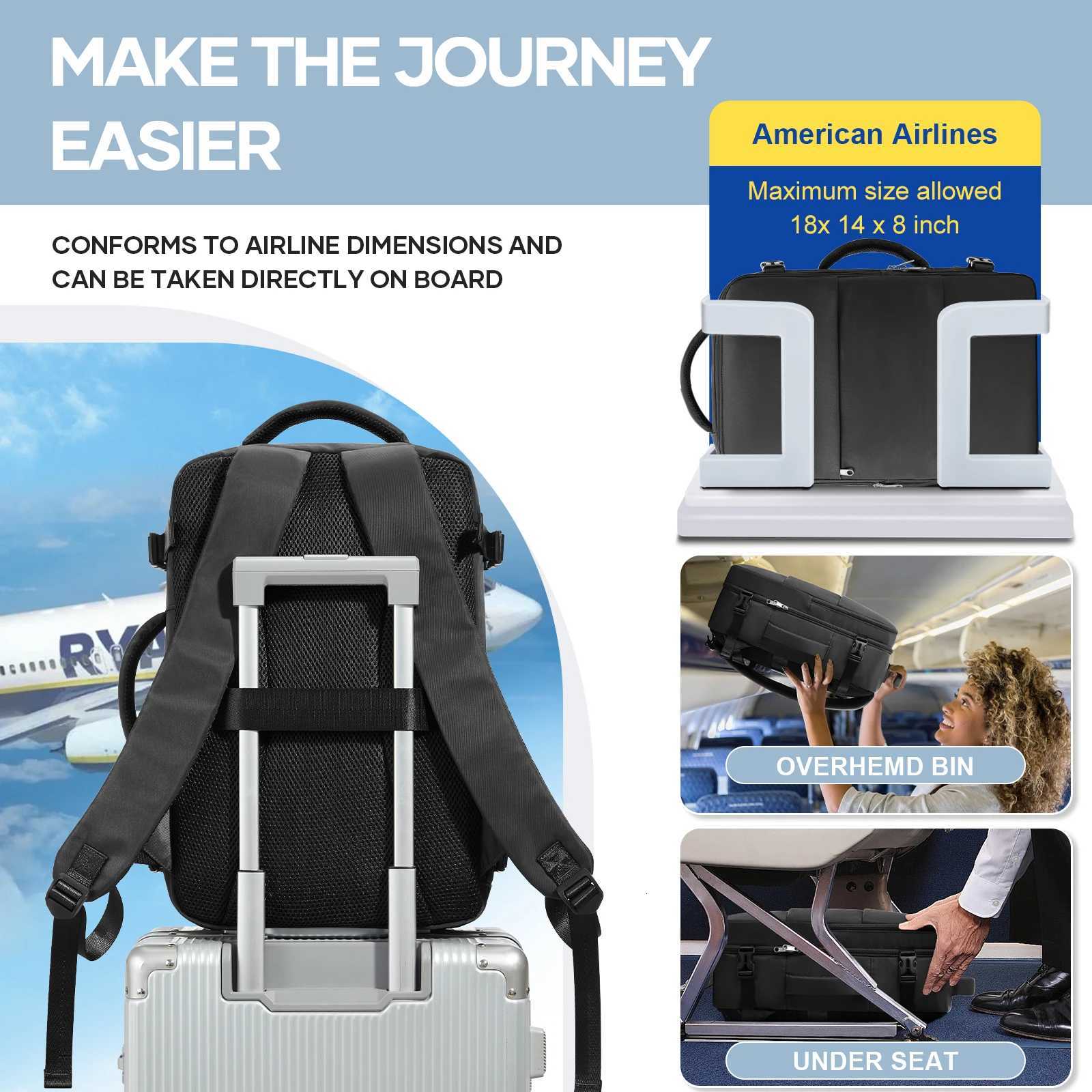 Ryanair 40x30x20 Luggage Cabin Bag 40x30x20 Bag Men Women 156inch Laptop Bag Business Travel BackpackCollege School Backapck W251025