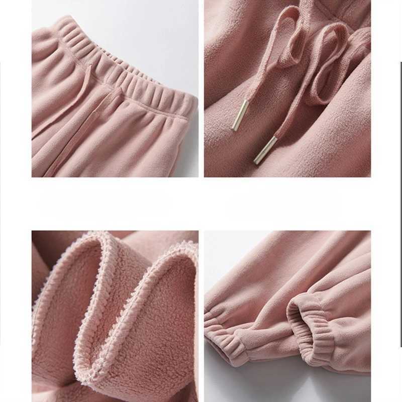 Womens Pant Polar Fleece Sweatpants Women Plush Thick Solid Sportswear Tracksuit Bottoms Thermal Warm Harlan Bound Feet PantsT251025
