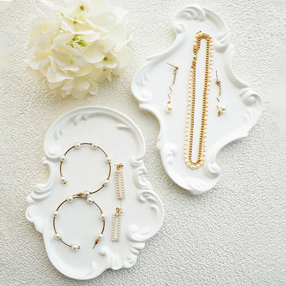 Baroque Style Storage Tray Silicone Mold DIY European Style Lace Tray Crafts Making Plaster Concrete Molds He Decor Y251025