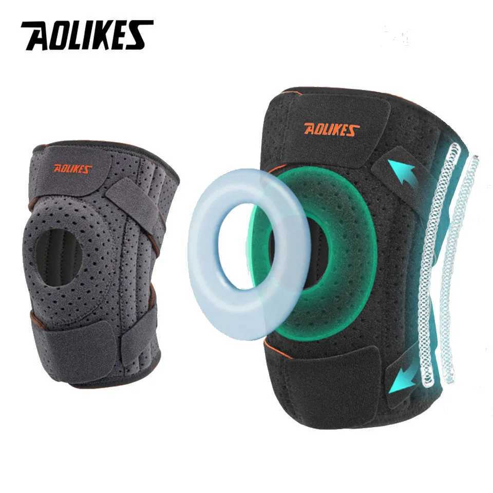 AOLIKES 1PCS NEW Knee Brace with Side Stabilizers Patella Gel PadsKnee Support for CyclingRunningClimbing Y251024