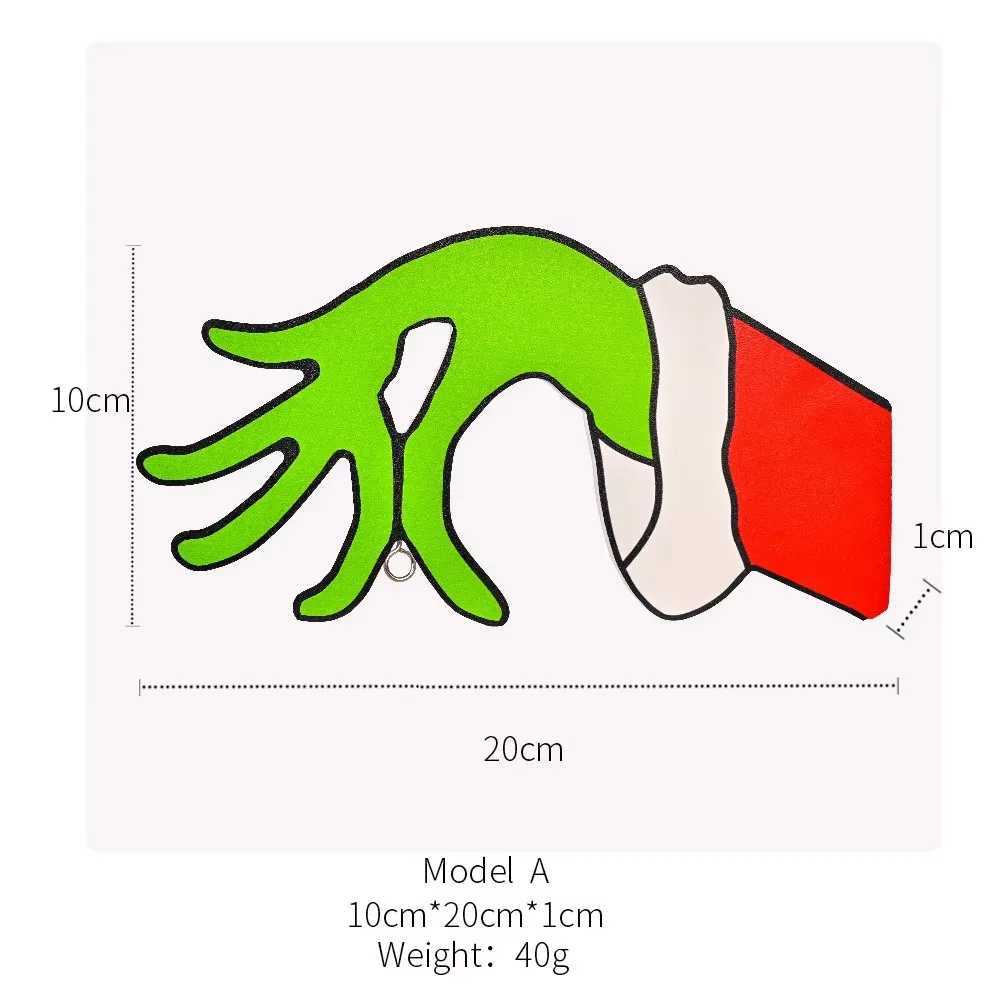 New Arrival Wood Cut Out Christmas Thief Hand Decorations Thief Hand Decal Wall Stickers Home Festival Decor C251024