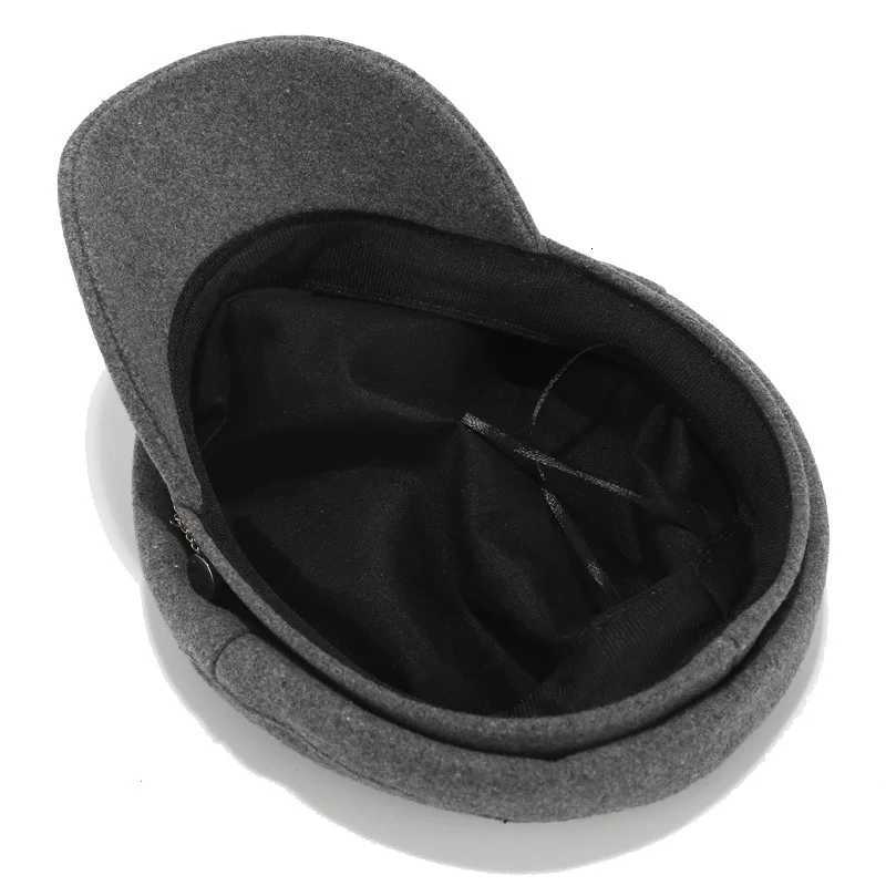 Tren Beret Hat Wen Casual Military C Flat Ctain Trucker Cs Fashion Pu Leather Travel Cadet Painter Octagonal Hats Y251025