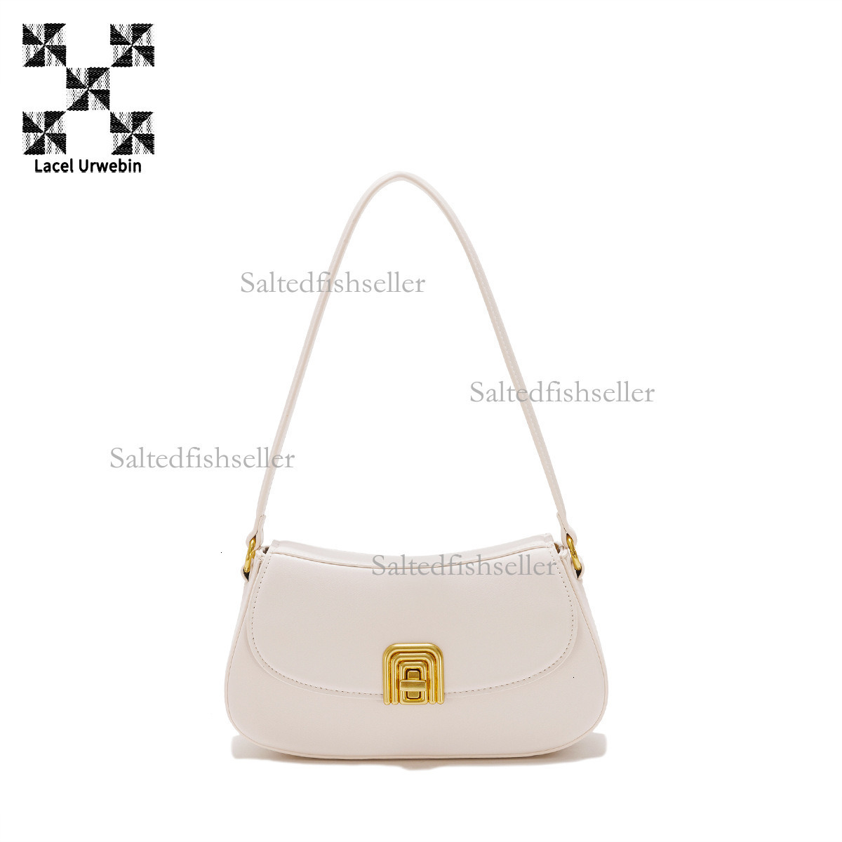 Lacel Urwebin Designer New Women's Saddle Bag Korean Fashion Handbag Commuter Simple Solid Color Single Shoulder Crossbody Bag PU Three Dimension