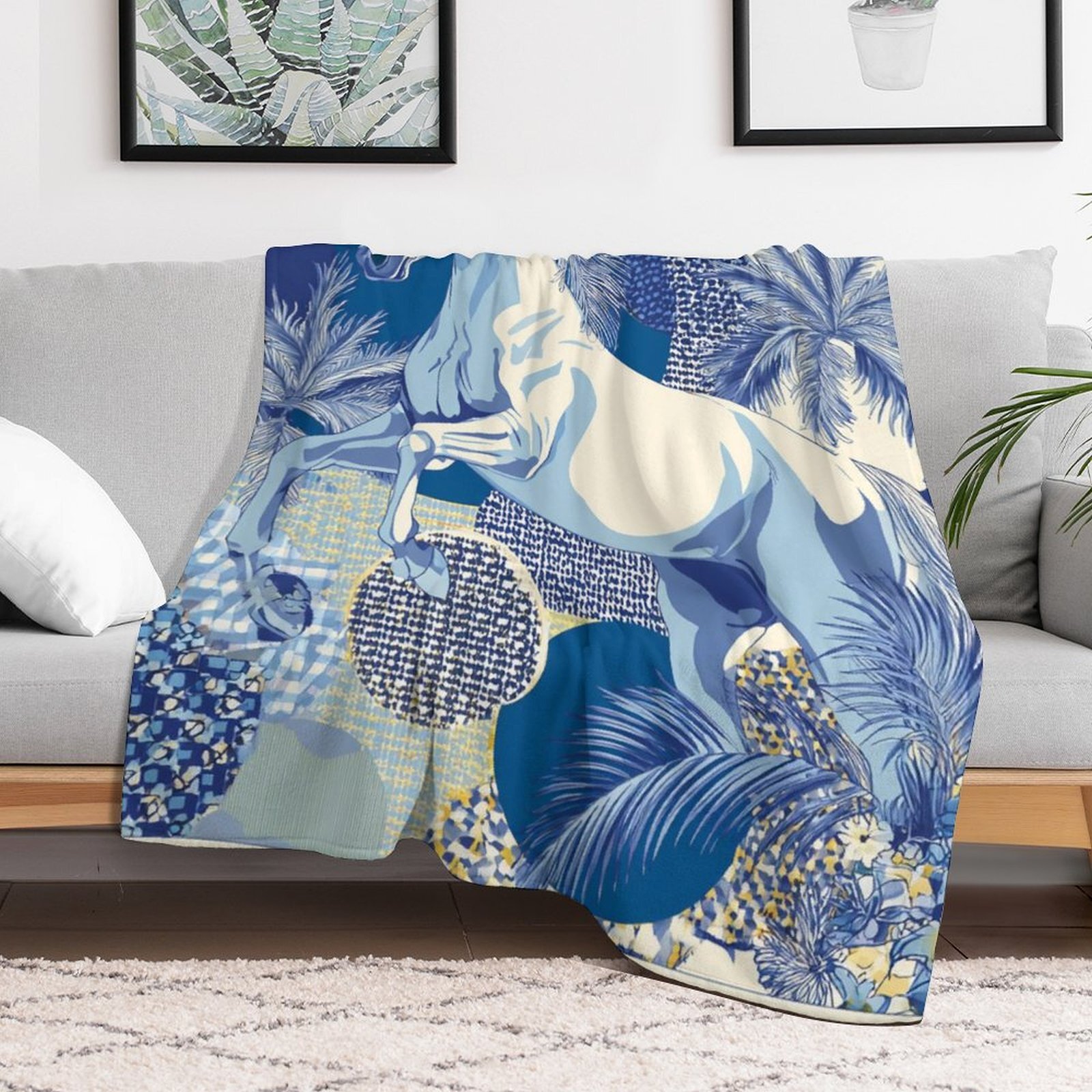 H Designer Horse blanket blanket throw cashmere vibration blanket copert Home Travel Throw Summer Air Conditioner Beach home bedding blankets throws H