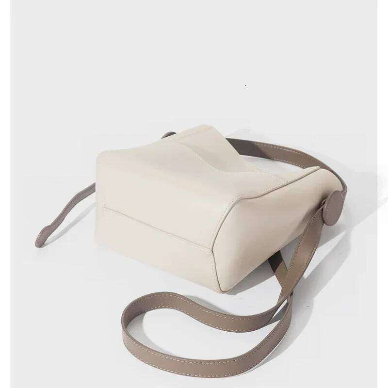 Basket Composite Tote Female Bucket Handbag Lady Simple Soft Genuine Leather Shoulder Bag For Women Messenger Hobos Suotong1025