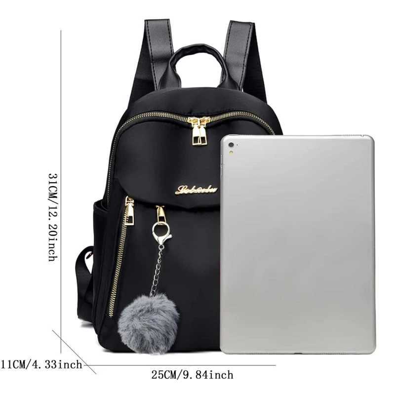 Women Backpack Travel Casual Waterproof Oxford Shoulder Bags Female Large Capacity Handbag Rucksack Black Purse School Pack W251025