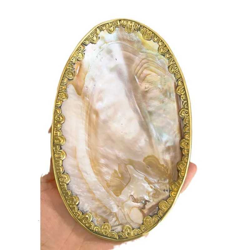 Natural Polished Shell Fruit Plate Caviar Dish Hotel Table Display Prop Pearl Shell Tray for Party He Decoration Y251025