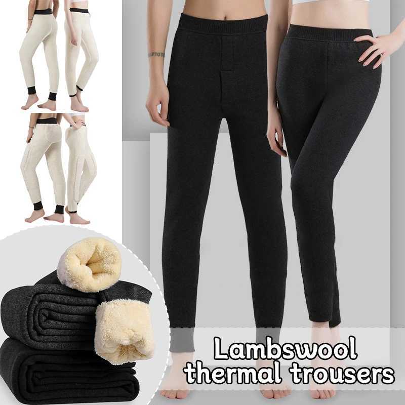 M3XL Winter Fleece Pants Slim Warm High Waist Men Women Thick Plush Wool Trousers Legging Thermal Cold Resistant PantsT251025