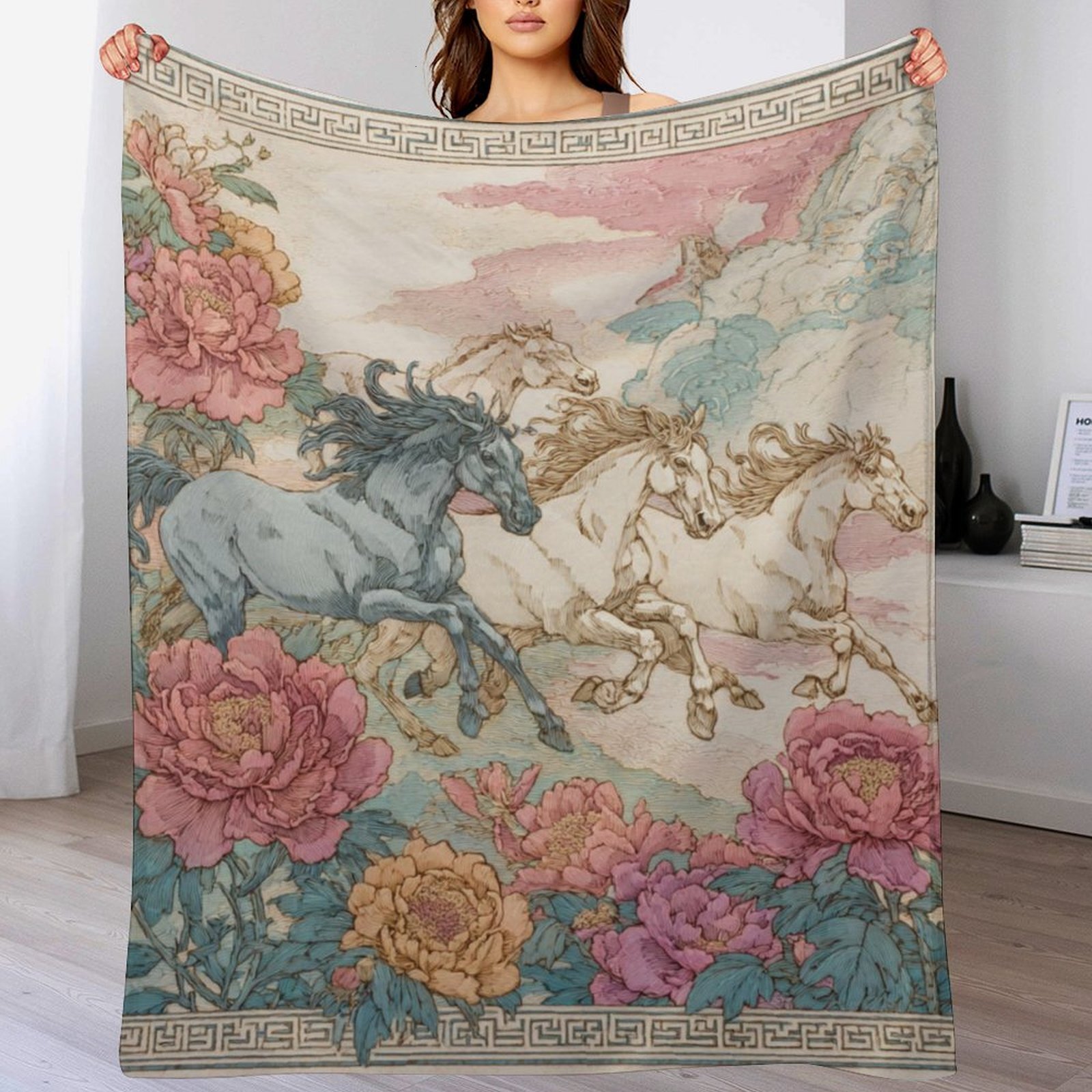 H Designer Horse blanket blanket throw cashmere vibration blanket copert Home Travel Throw Summer Air Conditioner Beach home bedding blankets throws H