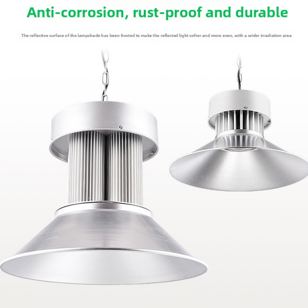 LED High Bay Light, Industrial Warehouse Lighting with High Brightness, Energy-Saving Hanging Light for Factory, Workshop, Gymnasium