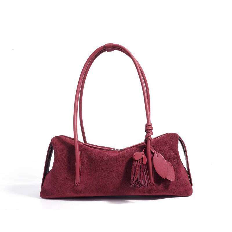 Pillow Shape Genuine Leather Frosted Underarm Bags For Women Designer Handbags And Purses Vintage Big Shoulder Crossbody 1025
