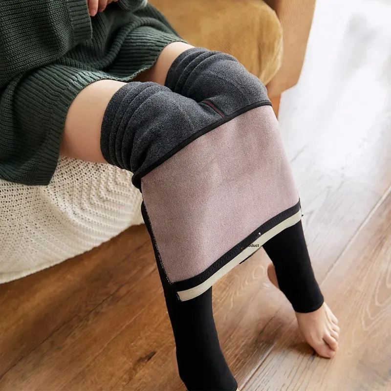 High Waist Thickened Fleece Womens Leggings Three Buttoned Slimming Butt Lifting Integrated Pants Autumn Winter plus Size 251018