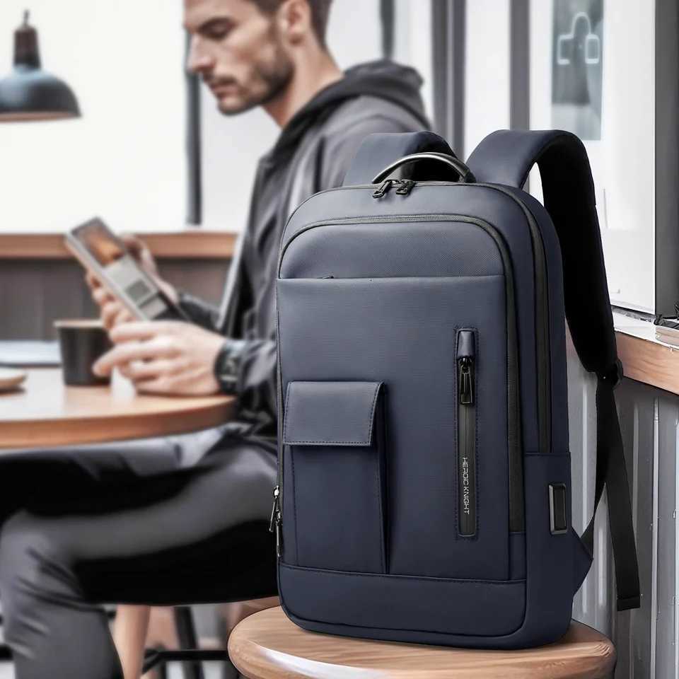 Heroic Knight Multifunctional Laptop Backpack Stylish Men Classic USB Charging Business Backpack Waterproof Slim Work Backpack W251025