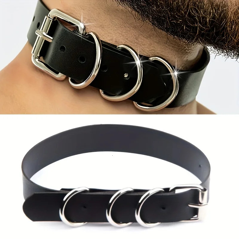 Punk Gothic Style PU Leather Faux Jewelry Collar Bracelet Bangle BraceletMale Female Lover Necklace Holiday Party Costume 251023
