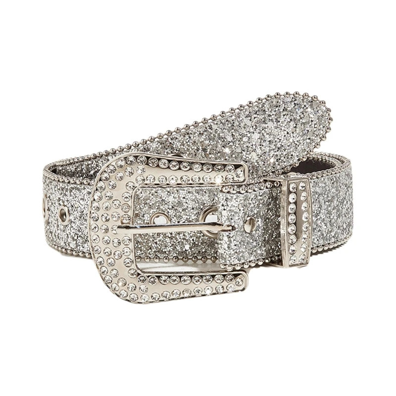M2EA Goth for rhinestone Belts Women PU Leather Strap for rhinestone Belts Western Cowboy Y2K Girls Fashion Belt for Jeans Men 251024