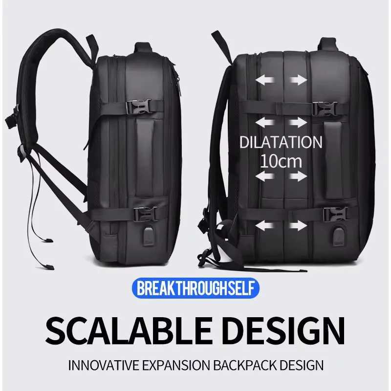 Weixier 16 Inch Largecapacity Mens Highend Backpack Computer Bag Highend Business Bag Expandable Backpack Witch USB W251025