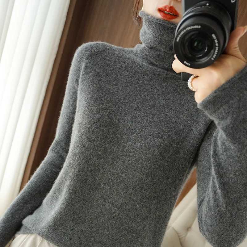Autumn Winter Women Sweaters Turtleneck Long Sleeve Solid Slim Fit Basic Knit Tops Warm Bottoming Shirts High Strecth PulloversT251025