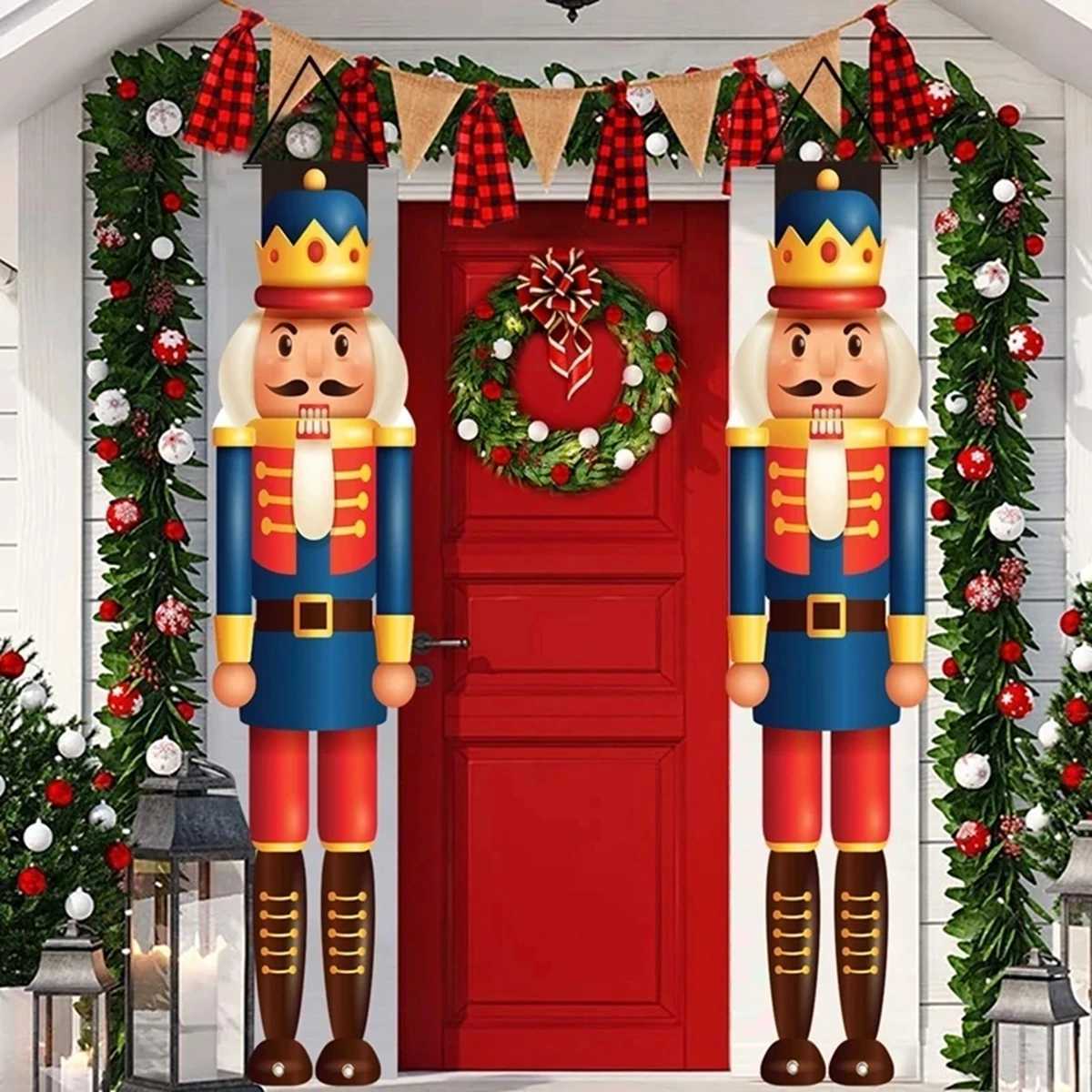 Santa Claus Christmas Door Banner Merry Christmas Decorations for Home 2024 Christmas Ornament Xmas Navidad Gift New Year 2025 C251024