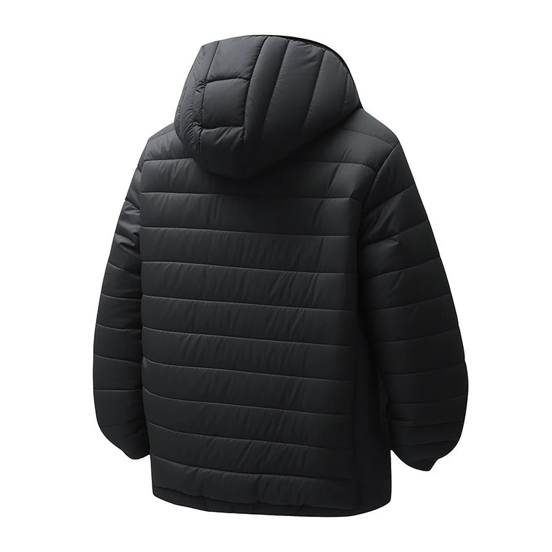 Winter FleeceLined Thickened Cotton Coat BusinessCasual Windproof Warm Lightweight Fashionable Hooded Jacket Sports 251015