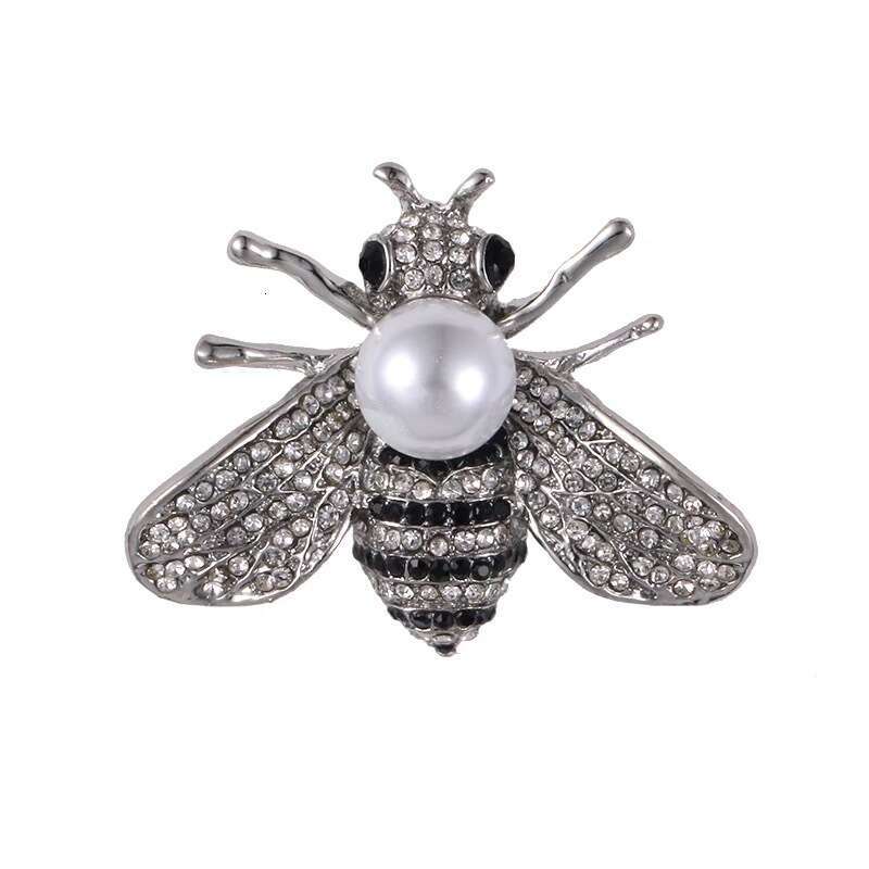 Brooch Designer luxury brooches imitation pearl Bee for Women men Full zircon Anti exposure Pin High end Elegant alloy plated silver Accessory Festiva