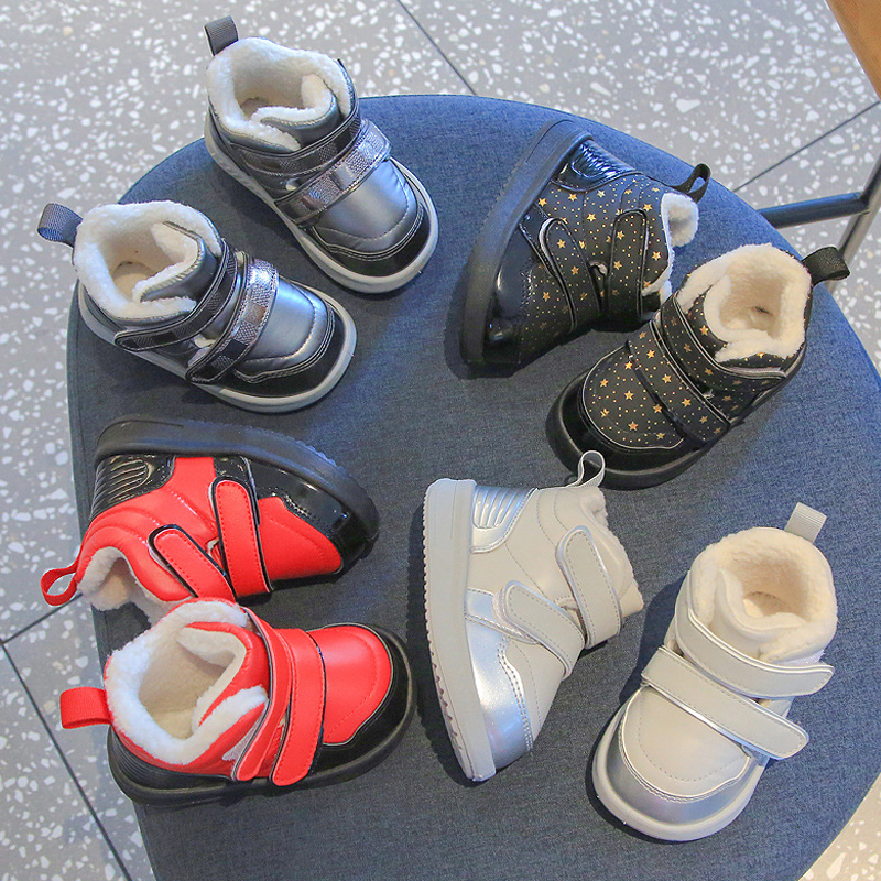 Toddler Little Kids Winter Shoes for Infant Toddler Kids Snow Boots Walkfashion Double Hook Loop Warm Plush Child Girls Boys Boots Size 15 - 24 W1170