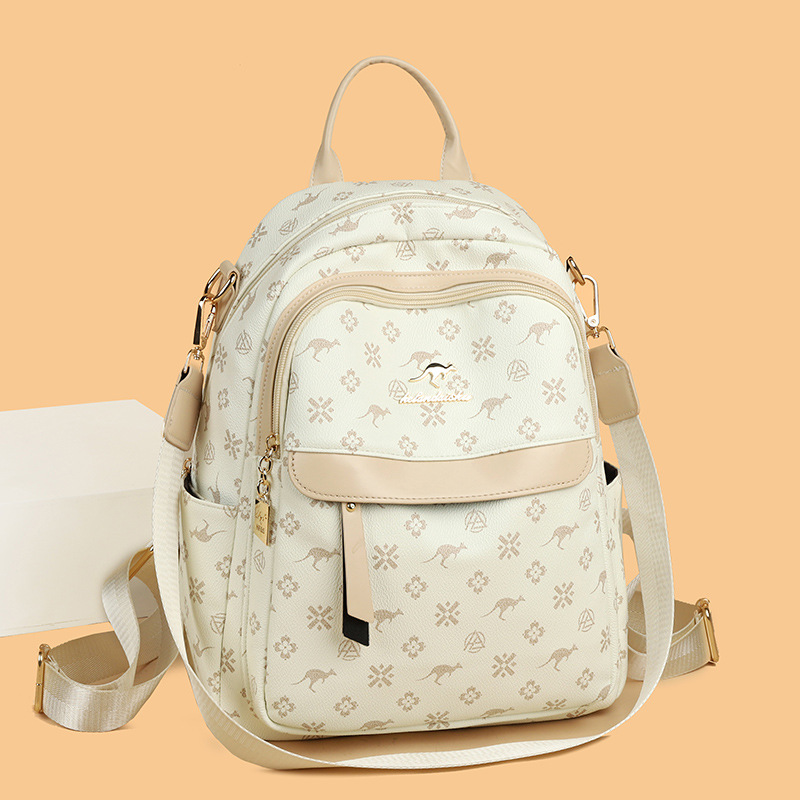 backpack luxury 2025 New Women Backpack Printed Fashion 3-Way Convertible Bag Large Capacity Travel Backpack Shoulder Bag Free Shipping