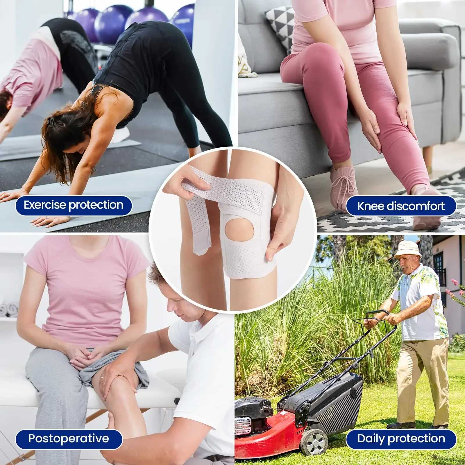 1PCS Unisex Knee Brace with Side Stabilizers Relieve Meniscal Tear Knee Pain Arthritis Joint Pain Relief Breathable Knee Support Y251024