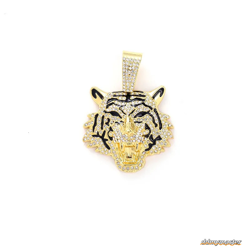 Men's Alloy Cuban Chain Necklace With 3D Tiger Pendant - Hip Hop Style Statement Jewelry Ddmymaster