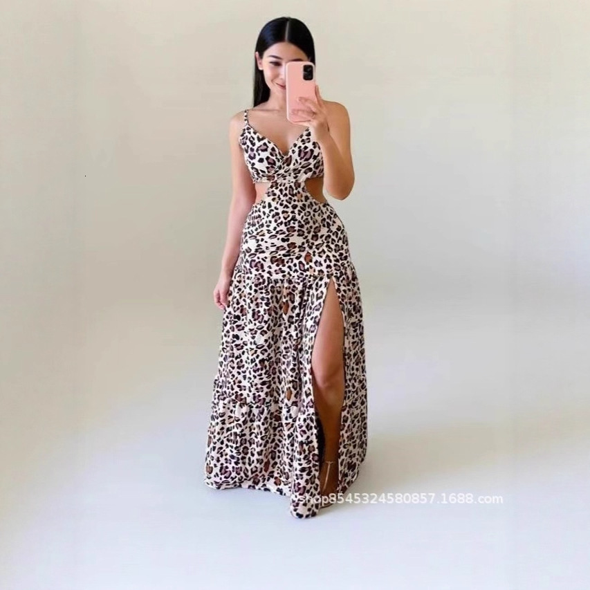 European and American new spring/summer hot selling designer sexy camisole dress beach vacation style waist cinching dress