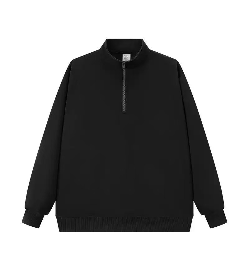 Yoga Hoodies Sports Hoodies Stand Up Collar Sweatshirts Quarter Zip Pullover Outfits Unisex Sweatshirts 3D Silver on Chest Loose Long Sleeve Sweatwear Casual Top