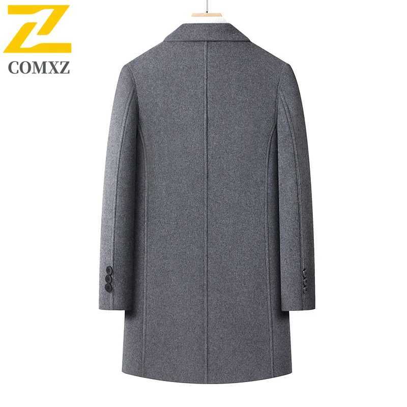 COMXZ Wool Coat Men Lightw Luxurious Outdoor Office Windproof Wool Jacket Fashion Urban Style Lightweight Autumn Winter TrenchT251025