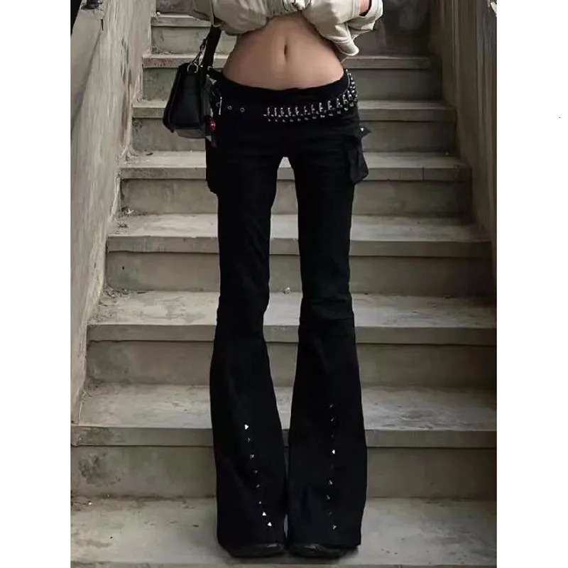 Women Black Gothic Baggy Jeans Harajuku Oversize Denim Trousers Japanese 2000s Style Y2k Vintage Jean Pants Trashy Clothes 251024