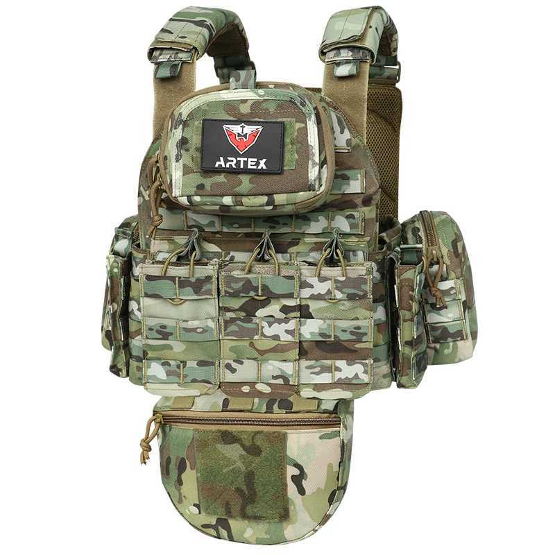 Artex 1000D HighStrength WearResistant Waterproof Modular Tactical Vest Airsoft Vest CS Game Vest Outdoor Vest Plate Carrier Y251022