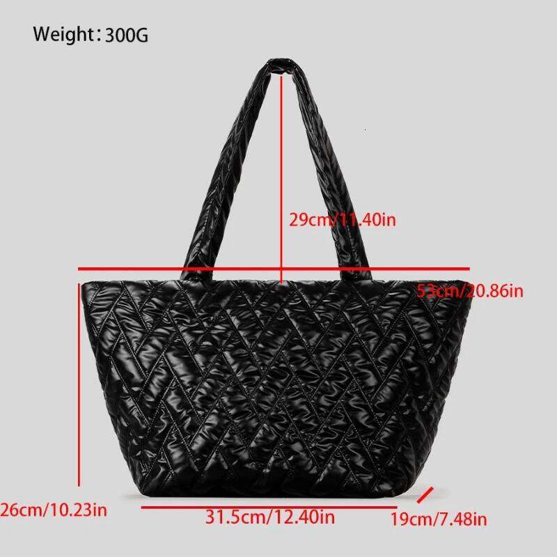 Down Underarm Quilted Space Cotton Padded Shoulder Bag Female Large Capacity Puffy Commute Top-Handle Bags New Autumn Winter 251023 1025