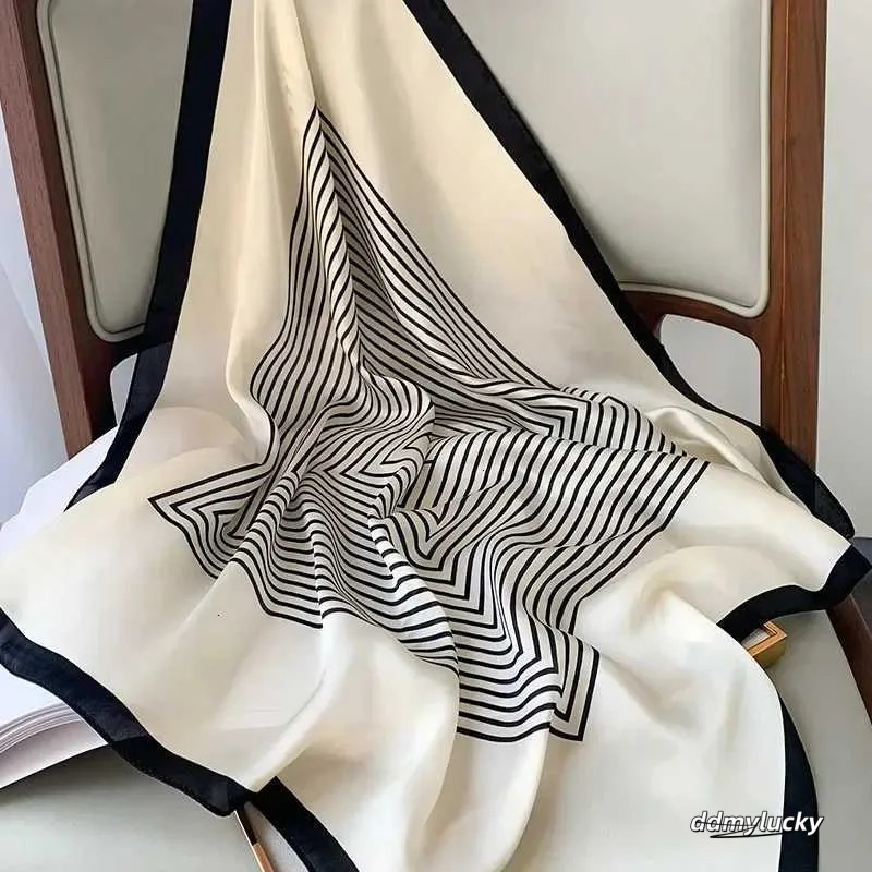 Silk Feel Square Scarf Women, Elegant Satin Neck Scarf, Lightweight Hair Tie Band For Work Or Everyday Ddmylucky