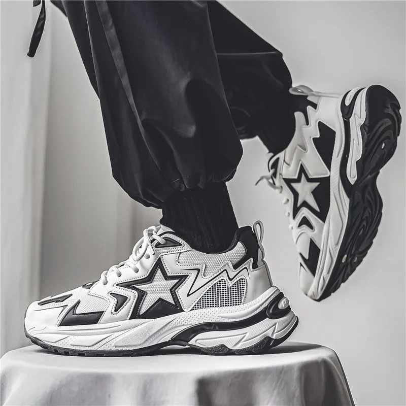 Autumn Men Casual Sneakers Stars Platform Vintage Shoes Tennis Running Sneakers Breathable Lace Up Sports Shoes For Male 3944 251023