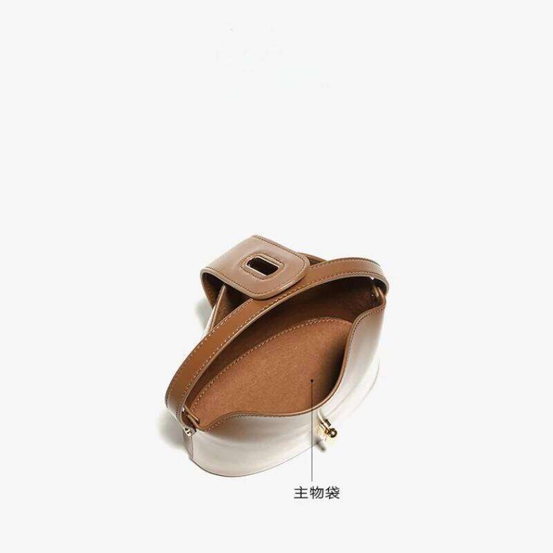 Minimalist Genuine Leather Women Shoulder Niche Design Female Small Elegant Crossbody Capsule Lock Tote Phone Bag Suotong251025