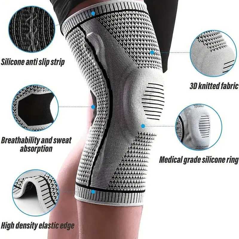 NonSlip Knee Support Brace with Patella Gel Pad Stabilizers ComfortFit Compression Sleeve for Arthritis Sports Y251024