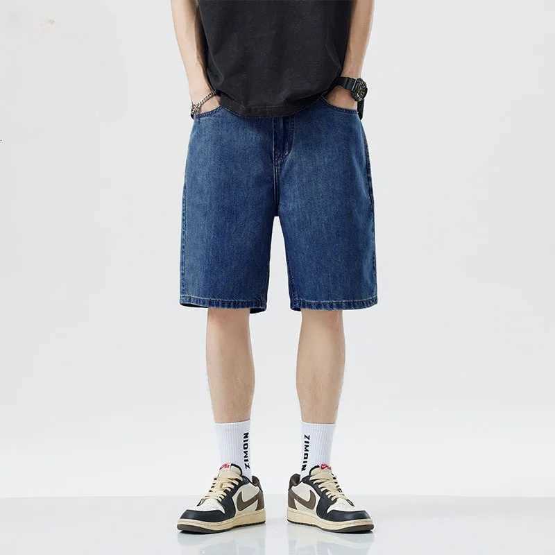 2025 Summer New Thin Retro Versatile Casual Denim Shorts for Men Soft Comfortable Stretchy Loose Drawstring Denim Shorts MaleXJ251025