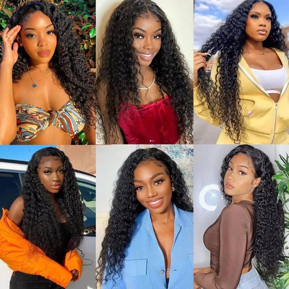 Virgin Water Wave Bundles 95-100g Unprocessed Human Hair Natural Black Single Bundle Hair