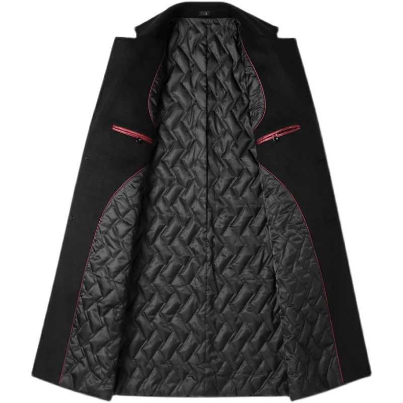 2025 Winter Wool Coat Men Fashion Long Wool Blends England Style Business Casual Trench Coat Men Solid Thick Wool Coats JacketsT251025