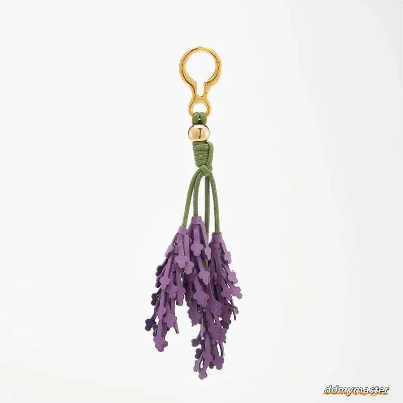 Lavender Leather Charm Purple Flower Keychain Pendant Decoration High Girl Gift Bag Accessories Z250611 Ddmymaster