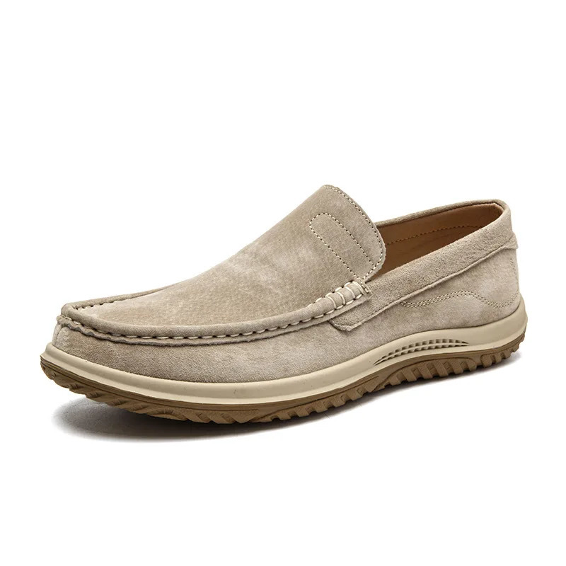 Mens Suede Casual Leather Shoes Fashionable Breathable Comfortable Driving Shoes Men Shoes 251023